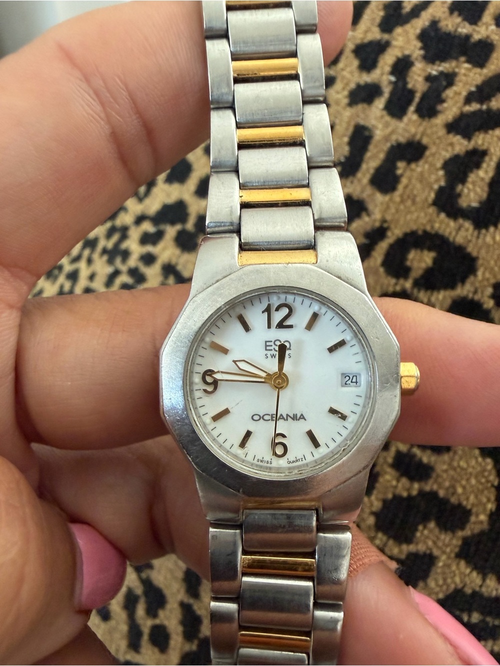 ESQ. by Movado. Oceania Two-Tone Womens Bracelet Watch in Silver and Gold